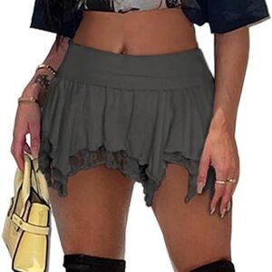 Current mood black ruffle skirt